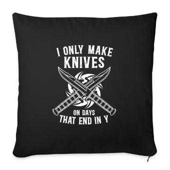I only make Knives Design - Sofa pillowcase 17,3'' x 17,3'' (45 x 45 cm) - black - Front