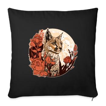 Luchs - Sofakissenbezug 45 x 45 cm - Schwarz - Vorne