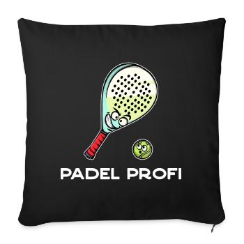 Sports Racket Balls Statement Padel Padel Game - Sofa pillowcase 17,3'' x 17,3'' (45 x 45 cm) - black - Front