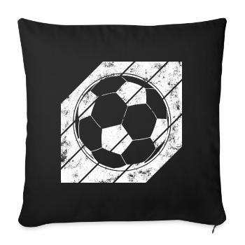 Football Sketch - Sofa pillowcase 17,3'' x 17,3'' (45 x 45 cm) - black - Front