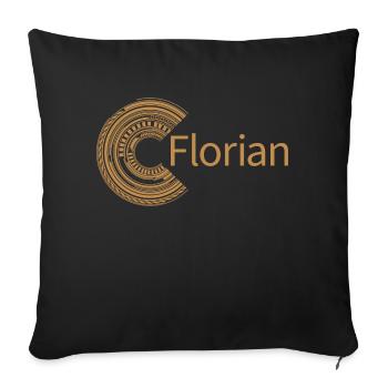 For Florian - Sofa pillowcase 17,3'' x 17,3'' (45 x 45 cm) - black - Front