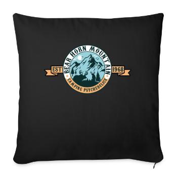 Bear Horn Mountain - Camping Psychedelics - Sofa pillowcase 17,3'' x 17,3'' (45 x 45 cm) - black - Front