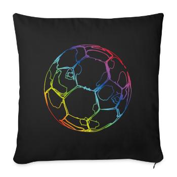 Football - Housse de coussin décorative 45 x 45 cm - noir - Devant