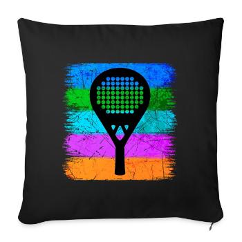 Padel Sport Racket Leisure Padel Game Fans - Sofa pillowcase 17,3'' x 17,3'' (45 x 45 cm) - black - Front