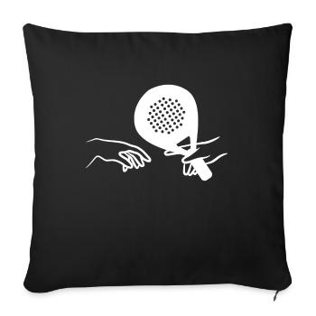 Raquettes Padel Padel Sport d’équipe Entraînement Tennis - Housse de coussin décorative 45 x 45 cm - noir - Devant