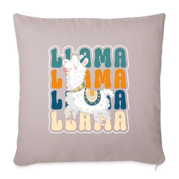 Llama Beasts of Burden, Cute, Breeder - Sofa pillowcase 17,3'' x 17,3'' (45 x 45 cm) - light taupe - Front