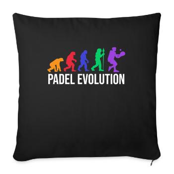 Padel Evolution Player Padel Team Statement Sport - Sofa pillowcase 17,3'' x 17,3'' (45 x 45 cm) - black - Front