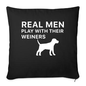 Dog Hund - Sofa pillowcase 17,3'' x 17,3'' (45 x 45 cm) - black - Front