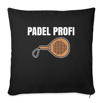Déclaration du joueur de Padel de raquette Jeux de padel Sports - Housse de coussin décorative 45 x 45 cm - noir - Devant