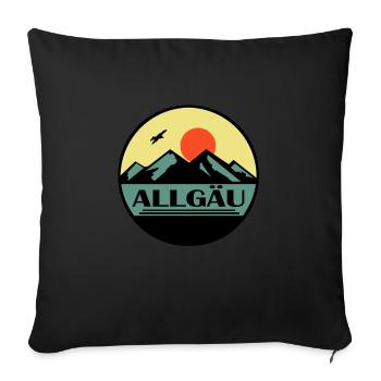 Allgäu - Sofakissenbezug 45 x 45 cm - Schwarz - Vorne
