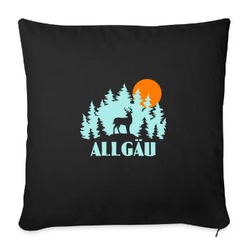 Allgäu - Sofakissenbezug 45 x 45 cm - Schwarz - Vorne