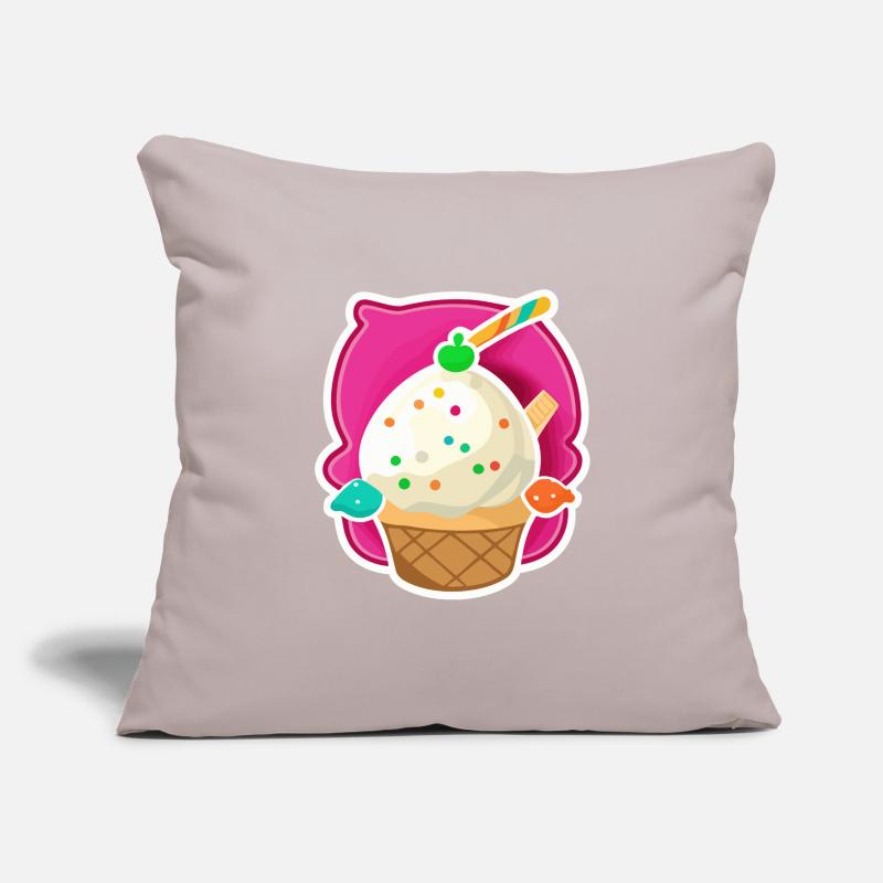 Eis, Eiscreme Sofa pillowcase 17,3'' x 17,3'' (45 x 45 cm)