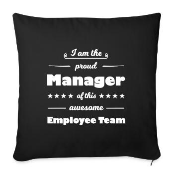 The funny manager - Sofa pillowcase 17,3'' x 17,3'' (45 x 45 cm) - black - Front