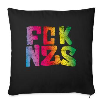 fcknzs rainbow - Sofakissenbezug 45 x 45 cm - Schwarz - Vorne