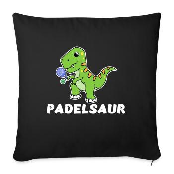 Dinosaur Padel Cool Saying Padel Game Tennis - Sofa pillowcase 17,3'' x 17,3'' (45 x 45 cm) - black - Front