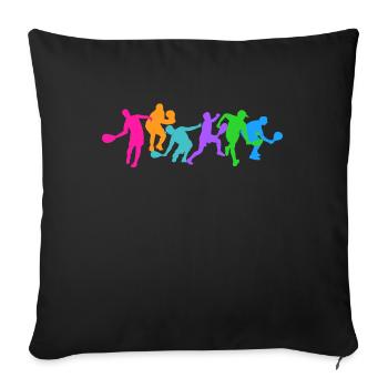 Padel Team Padel Training Padel Game Club Tournament - Sofa pillowcase 17,3'' x 17,3'' (45 x 45 cm) - black - Front