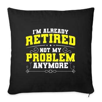 Retirement Retirement Age Pension - Sofa pillowcase 17,3'' x 17,3'' (45 x 45 cm) - black - Front