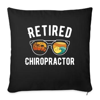 Beachy Retirement Fun for Childcare Worker - Sofa pillowcase 17,3'' x 17,3'' (45 x 45 cm) - black - Front