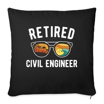 Beach Dancing Retirement Sunglasses Design - Sofa pillowcase 17,3'' x 17,3'' (45 x 45 cm) - black - Front