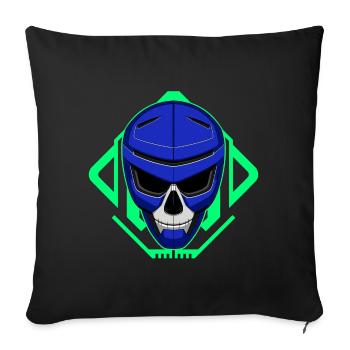 Totenkopf Roboter - Sofakissenbezug 45 x 45 cm - Schwarz - Vorne