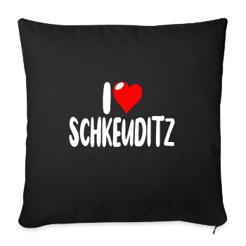 Schkeuditz - Sofakissenbezug 45 x 45 cm - Schwarz - Vorne