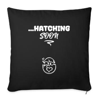 Déclaration de grossesse Grossesse Bébé - Housse de coussin décorative 45 x 45 cm - noir - Devant