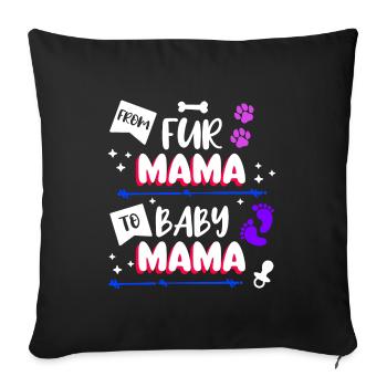Pacifier Mom Statement Pregnancy Pregnant - Sofa pillowcase 17,3'' x 17,3'' (45 x 45 cm) - black - Front
