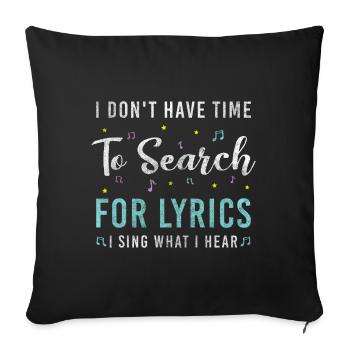 Singing Musician Choir Spotlight - Sofa pillowcase 17,3'' x 17,3'' (45 x 45 cm) - black - Front