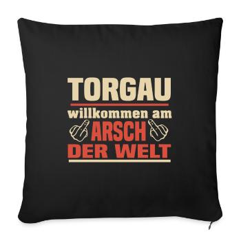 Torgau - Sofakissenbezug 45 x 45 cm - Schwarz - Vorne