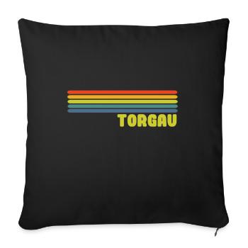 Torgau - Sofakissenbezug 45 x 45 cm - Schwarz - Vorne