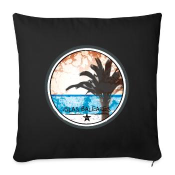Islas Baleares - Sofa pillowcase 17,3'' x 17,3'' (45 x 45 cm) - black - Front