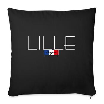 LILLE FRANCE HOLIDAY SUMMER PARTY (w) - Housse de coussin décorative 45 x 45 cm - noir - Devant
