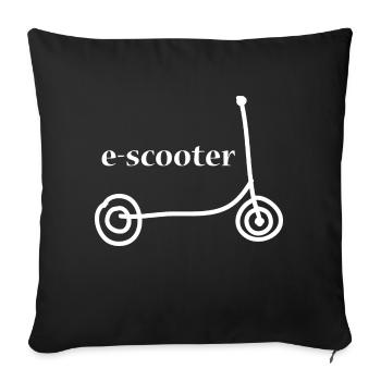 E-Scooter Scooter - Sofa pillowcase 17,3'' x 17,3'' (45 x 45 cm) - black - Front