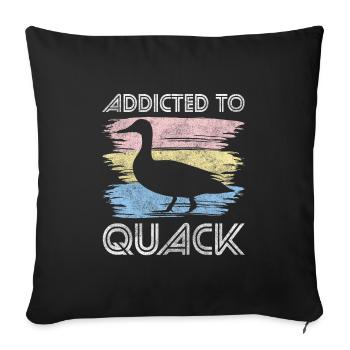 Enten Badeente Wasservogel - Sofakissenbezug 45 x 45 cm - Schwarz - Vorne