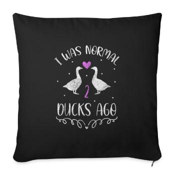 Caneton Animal Canard Volant Natation - Housse de coussin décorative 45 x 45 cm - noir - Devant