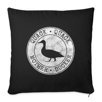 Canetons Bec d’oiseau Nature - Housse de coussin décorative 45 x 45 cm - noir - Devant