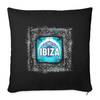 Ibiza Spirit Neon Design - Sofa pillowcase 17,3'' x 17,3'' (45 x 45 cm) - black - Front