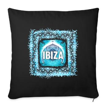Ibiza Electronics Art Design - Housse de coussin décorative 45 x 45 cm - noir - Devant