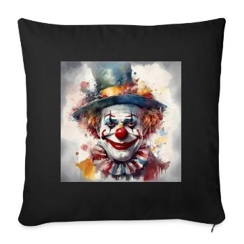 LE CLOWN JOYEUX - Housse de coussin décorative 45 x 45 cm - noir - Devant