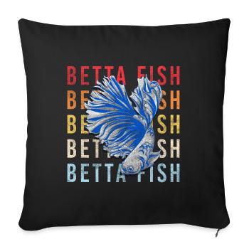 Aquarium Aquarist Pets Ornamental fish - Sofa pillowcase 17,3'' x 17,3'' (45 x 45 cm) - black - Front
