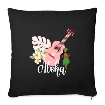 Aloha - Sofa pillowcase 17,3'' x 17,3'' (45 x 45 cm) - black - Front