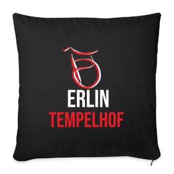 Berlin Tempelhof Souvenir - Housse de coussin décorative 45 x 45 cm - noir - Devant