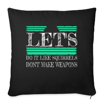 Hippie Hippie Festival Bday Present Funny Quote - Sofa pillowcase 17,3'' x 17,3'' (45 x 45 cm) - black - Front