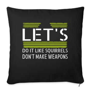 Bday Funny Dictons Mouvement pour la Paix présent - Housse de coussin décorative 45 x 45 cm - noir - Devant