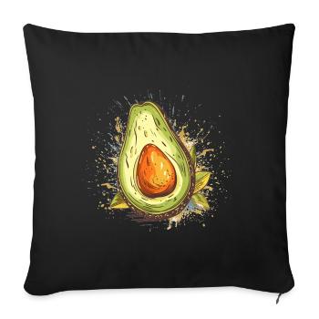 Avocado Comic Cartoon Style - Sofakissenbezug 45 x 45 cm - Schwarz - Vorne