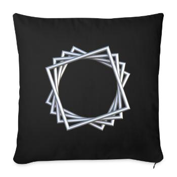 Gedrehte Rahmen Silber - Sofakissenbezug 45 x 45 cm - Schwarz - Vorne