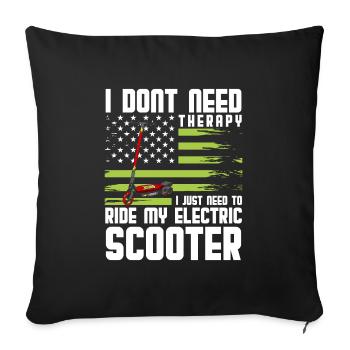 E-Scooter Battery Charging Station - Sofa pillowcase 17,3'' x 17,3'' (45 x 45 cm) - black - Front