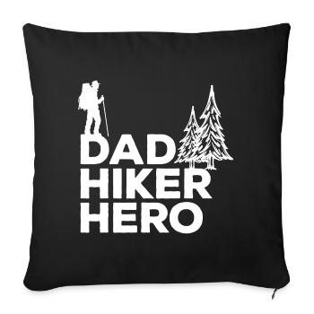 Nature Experience Hiking Routes Statement Hiking - Sofa pillowcase 17,3'' x 17,3'' (45 x 45 cm) - black - Front
