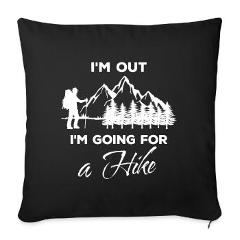 Randonnées Randonnée en montagne Déclaration de randonnée - Housse de coussin décorative 45 x 45 cm - noir - Devant