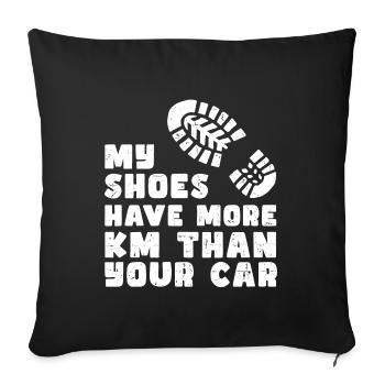 Déclaration de randonnée Nature Experience Mountain Summit Tours - Housse de coussin décorative 45 x 45 cm - noir - Devant